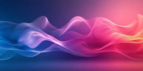 magenta and blue blurred abstract waves design, background texture, Generative AI