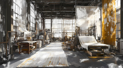 Explore textile manufacturing trends, innovative processes, and advancing production techniques in the industry. Snowwoven. Illustration