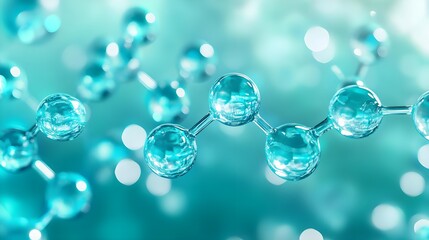 aqua molecular structure background - abstract backgrounds