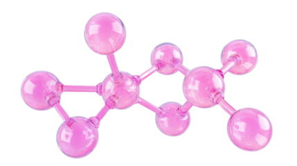 Molecular and DNA model transparent background