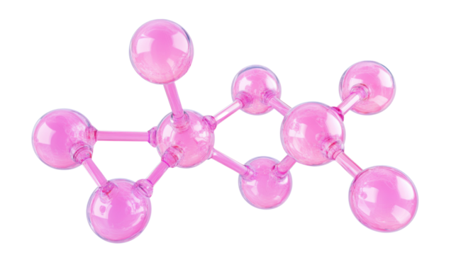 Molecular and DNA model transparent background - Powered by Adobe