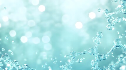 aqua molecule background - science abstract - abstract backgrounds
