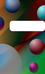 Vector abstract background liquid bubble circles on fluid gradient with shadows and lights effects shiny design templates for text