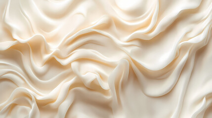 Obraz premium Soft cream faux fur fabric with textured wavy pattern. Snowwoven. Illustration