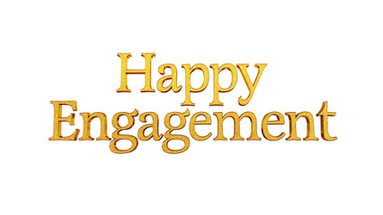 Happy Engagement font-B Serif Gold Text Logo