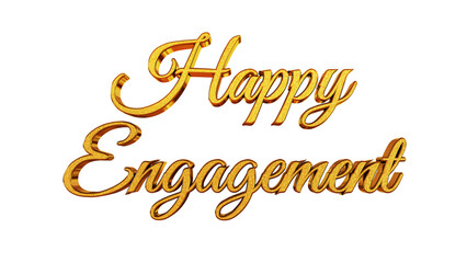 Happy Engagement font-A Cursive Gold Text Logo