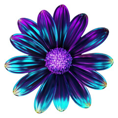PNG Neon daisy flower pattern nature purple.