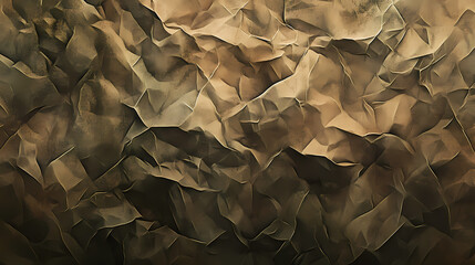 Fototapeta premium Crumpled brown paper texture ideal for creative designs and backgrounds. Snowwoven. Illustration