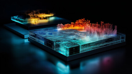 Exploring quantum computing applications in modern technology aesthetic visualization futuristic environment