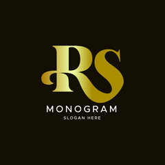 Elegant Monogram Lettering Linked Logo Design