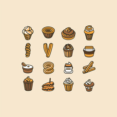 Fast food modern design vector template