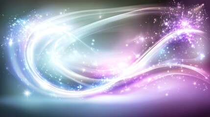 Fototapeta premium Abstract swirling light and sparkles design