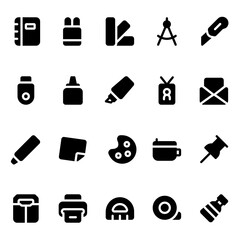 Stationary solid style, perfect for user interface projects