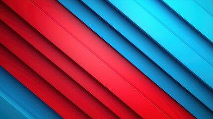 Obraz premium Abstract Red and Blue Diagonal Striped Background with Depth and Texture