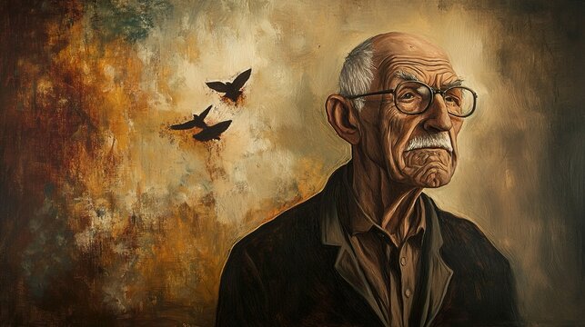 Contemplative Portrait of an Elderly Man