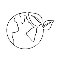 Ecology sustainable single-line art beautifully represents the harmony between nature and sustainability, capturing the delicate balance of our environment with a simple, flowing line.