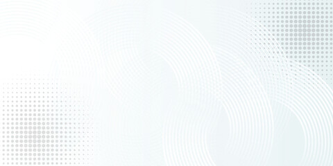 Obraz premium White abstract background. Modern circle lines pattern. Futuristic concept.