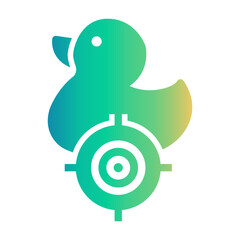 shooting duck Gradient icon