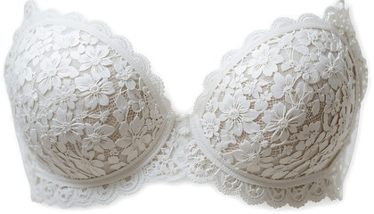 Elegant White Floral Lace Bra: Luxurious Comfort and Style