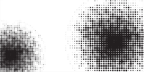 Wave halftone pattern. Halftone dots background.
