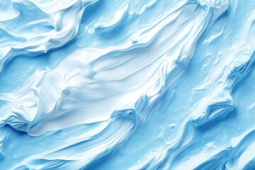 Obraz premium Abstract blue and white paint swirls. Ideal for cosmetic, beauty, or spa product background designs.