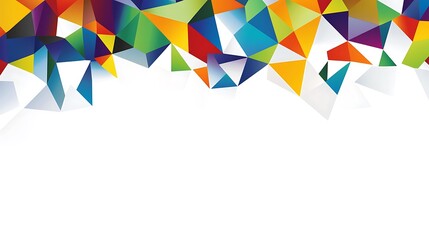 Obraz premium Abstract Colorful Triangular Geometric Pattern Background