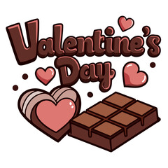 heart shaped chocolate valentine day