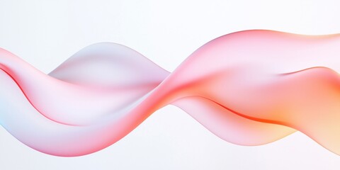 A flowing wave of soft colors blending pink and white, creating a serene and modern abstract design.