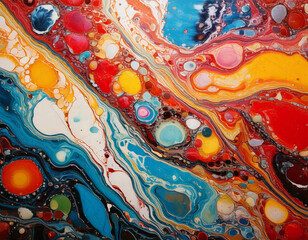 カラフルなマーブル模様