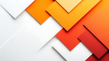 Abstract orange and white geometric paper design