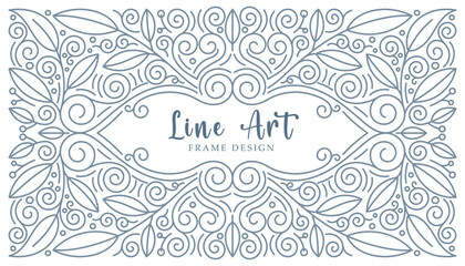 Ornamental Border Design, Floral ornate caligraphic design. suitable for greeting cards, certificates borders, frames and invitations.