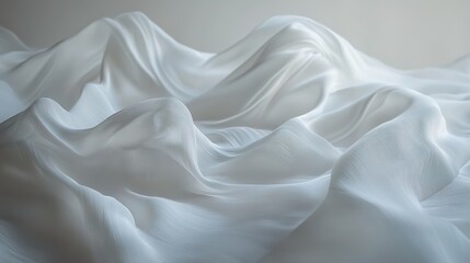 Obraz premium White cloth background abstract with soft waves