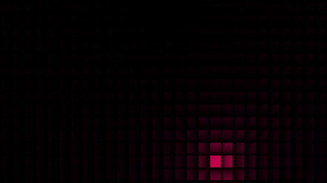 Moving square light on black background widescreen