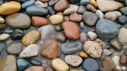 Close-Up of Rocky Coast with Stones in Crystal Clear Water. Serene and Natural Seascape for Outdoor Inspiration.