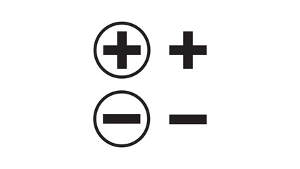 Fototapeta premium plus minus icon 