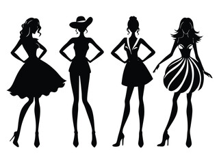  beautiful fashion girl silhouette 