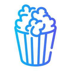 popcorn Line Gradient Icon
