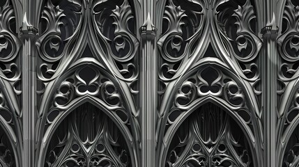 gothic cathedral seamless pattern wallpaper
