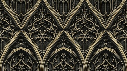 gothic cathedral seamless pattern wallpaper