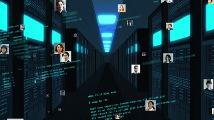 data center, database, personal information, server, dx, digital, ai, security, privacy, information leakage, business, multinational, global, japanese, asian, foreigner, face photo, profile, sns, soc - Powered by Adobe