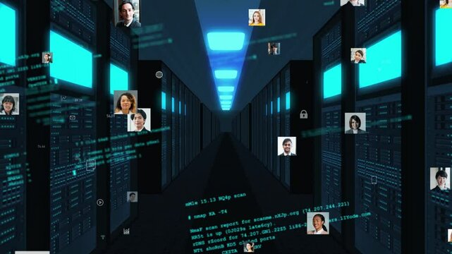 data center, database, personal information, server, dx, digital, ai, security, privacy, information leakage, business, multinational, global, japanese, asian, foreigner, face photo, profile, sns, soc