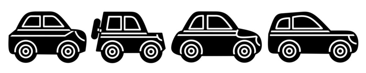 Car icon collection. Stock vector illustration.