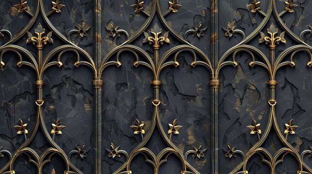 gothic catherdral seamless pattern wallpaper