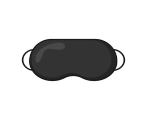Black sleep mask . Vector illustration