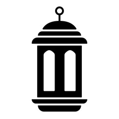 Islamic lantern glyph icon