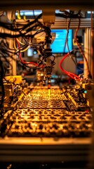 Automated Robotics Assembly Line  High Tech Manufacturing Process