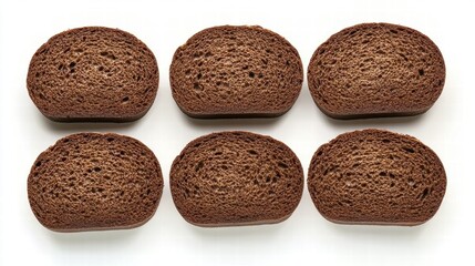 Freshly Baked Dark Bread Rolls on White Surface for Culinary Use