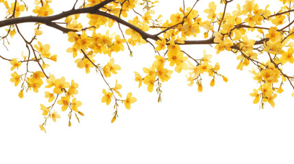 Obraz premium Hanging flowers transparent background