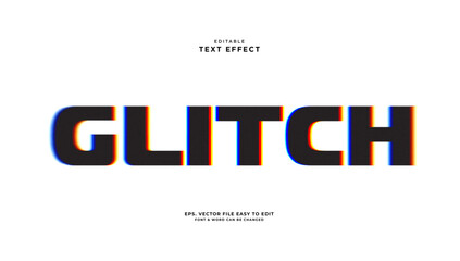 Glitch editable text effect