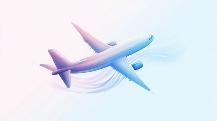 Fototapeta premium A colorful airplane flying through the sky